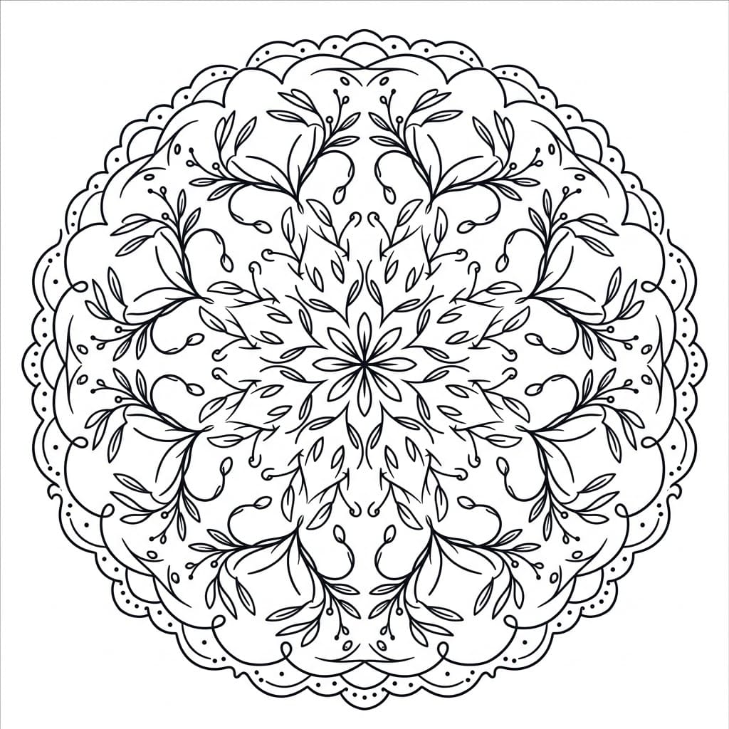 Willow Sculptural Mandala 3D Drawing Sheet Mandalas