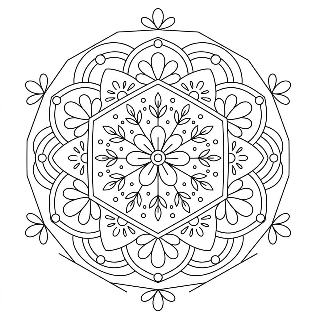 Zen Hexagon Stencil Mandala Craft Mandalas